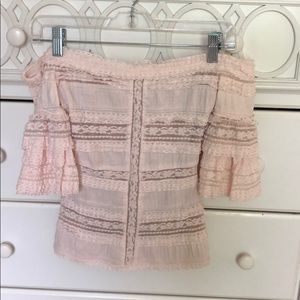 Off the shoulder peasant top